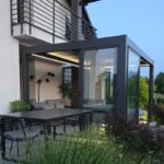 3M skjutdörrar i glas för Luxe pergola, antracit - Bild 11