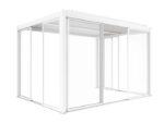 3M glasskjutdörrar till Luxe pergola, vit - Bild 11
