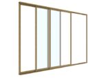 3M skjutdörrar i glas till Luxe pergola i träfärg