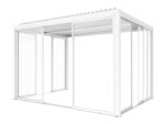 4M glasskjutdörrar till Luxe pergola, vit - Bild 11