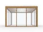 4M glasskjutdörrar till Luxe pergola i träfärg - Bild 7