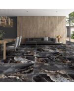 Glaserad klinker HG Dazzle Onyx svart blank 60x120 sortering 1 - Bild 2