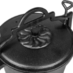 Gjutjärnskittel med lock, 10 l, svart - Bild 7