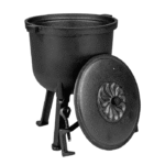 Gjutjärnskittel med lock, 10 l, svart - Bild 4