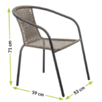 Herkules 3 trädgårdsstol, grå - Bild 2