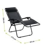 Delux solstol, svart - Bild 3
