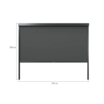 LUXE manuell markis 370x238 cm för pergola 4 m antracit - Bild 4