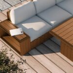Porto beige technorattan trädgårdsmöbler - Bild 3