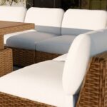 Porto beige technorattan trädgårdsmöbler - Bild 2