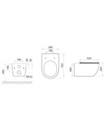 Vägghängd toalett Cliper Grande 2.0 - Bild 3
