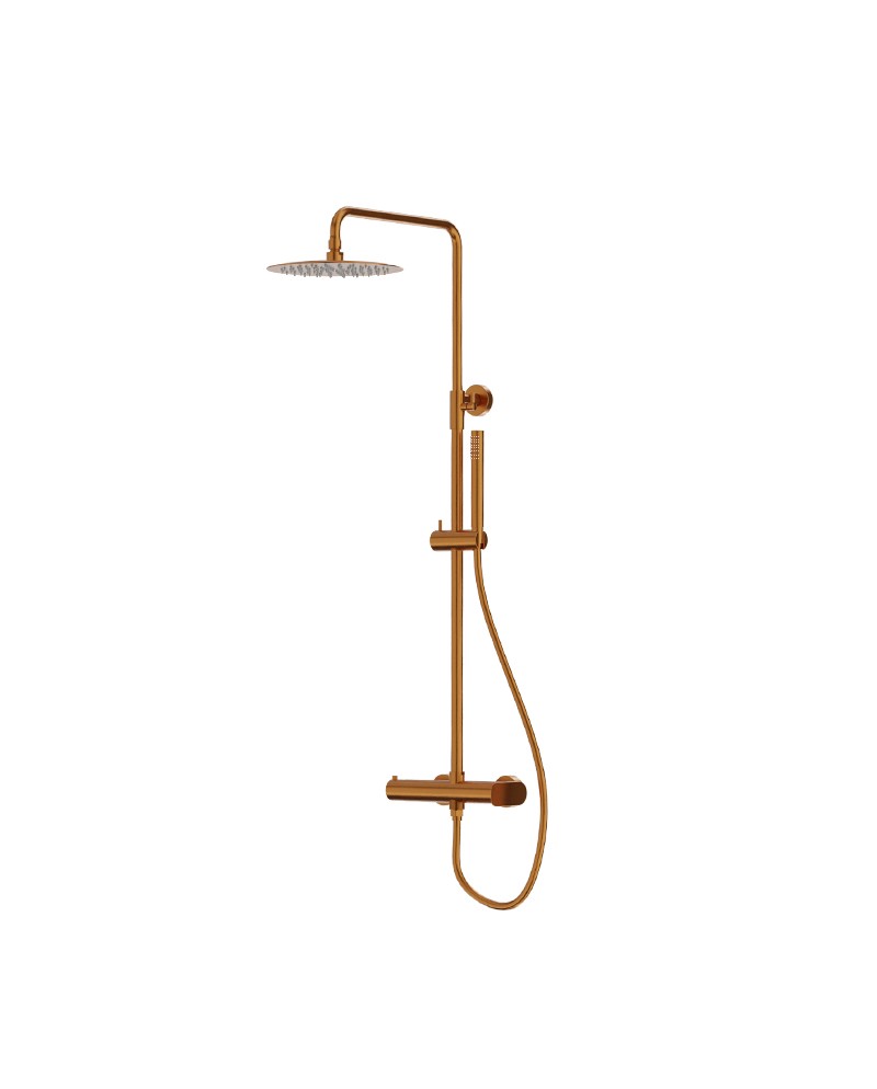 natynkowy-zestaw-prysznicowy-z-deszczownica-spark-brushed-copper.jpg Utanpåliggande duschset med takdusch Spark borstad koppar - Bild 1