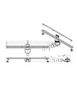 Linjeavlopp Linear slim Gunmetal 800 - Bild 2