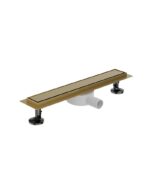 Linjeavlopp Plate borstat guld 700