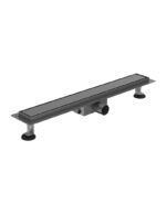 Linjeavlopp Plate Steel Gunmetal 700