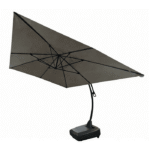 SOLANO parasoll 3 × 4 m med sidoben, grå - Bild 2