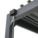Pergola 3x4x2,3m aluminium-stål + gardiner och myggnät - Bild 3
