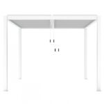 Pergola LUXE 3x4x2,5m vit med LED