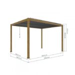 Pergola LUXE 3x4x2,5m trä v2 med LED - Bild 5