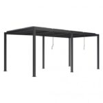 Pergola LUXE 7,8x3x2,5m antracit med LED