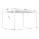 Luxe trädgårdspergola 3 x 4 m vit - Bild 2