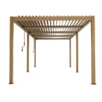 Trädgårdspergola LUXE 5,8 × 3 × 2,3 m LED-träfärg V2 - Bild 3