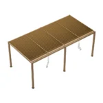 Trädgårdspergola LUXE 5,8 × 3 × 2,3 m LED-träfärg V2 - Bild 2