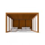 Luxe terrasspergola 3 x 4 m trä med LED och eltak - Bild 10