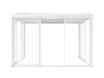 Luxe terrasspergola 4 x 4 m vit med LED - Bild 4