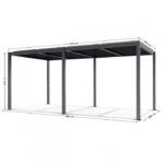 Luxe terrasspergola 5,8 x 3 m antracit med LED - Bild 10