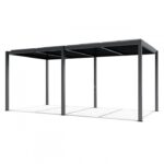 Luxe terrasspergola 5,8 x 4 m antracit med LED