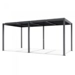 Luxe terrasspergola 7,8 x 4 m antracit med LED