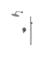 Inbyggnadsduschset med takdusch Spark Gunmetal