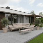 Marsylia loungegrupp med pneumatiskt bord - beige - Bild 5