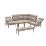 Marsylia loungegrupp med pneumatiskt bord - beige