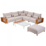 KALEM beige loungemöbelset + överdrag