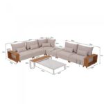 KALEM beige loungemöbelset + överdrag - Bild 2