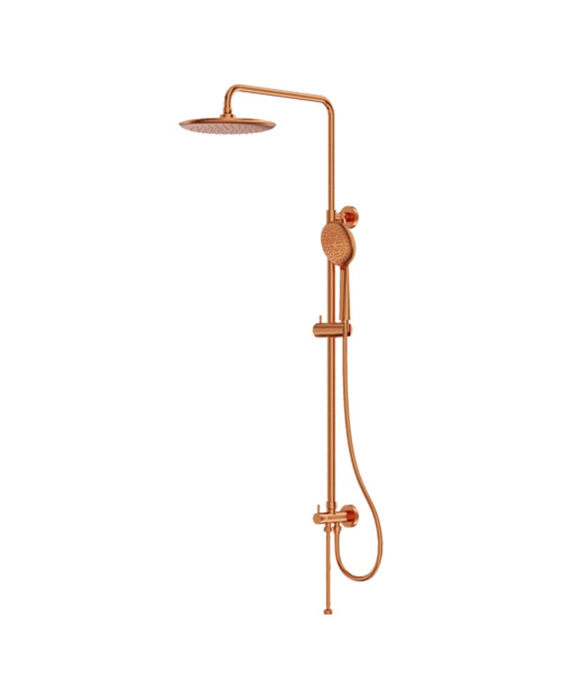 zestaw-prysznicowy-z-deszczownica-bez-baterii-orion-brushed-copper.jpg Duschset med takdusch utan blandare Orion borstad koppar - Bild 1